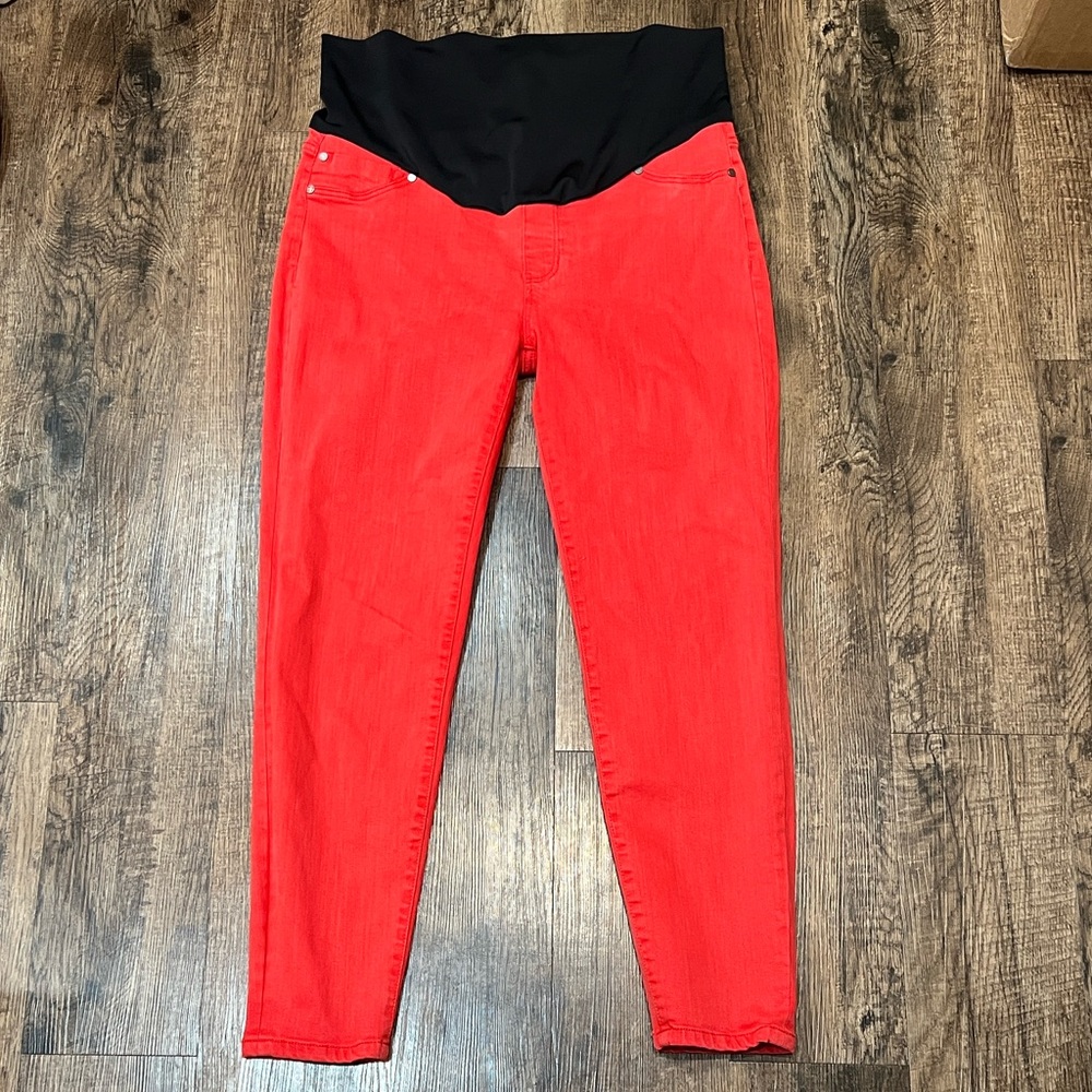Liverpool Jeans Company Maternity Red The Ankle Legging